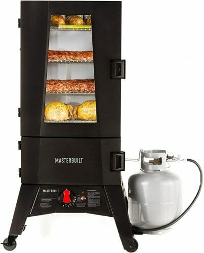 Masterbuilt MB20051316 Propane Smoker with Thermostat Control, 40 inch, Black