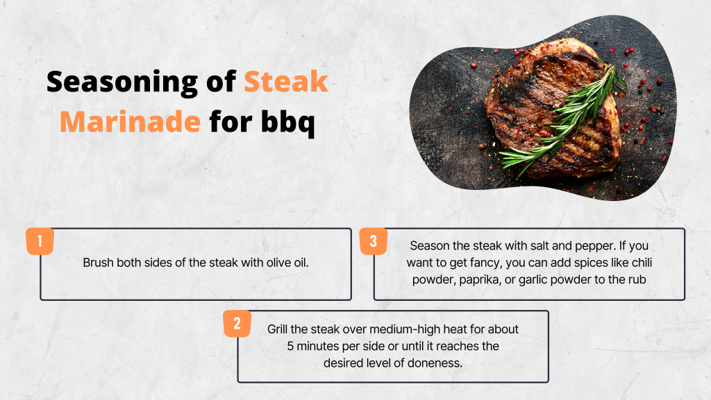 Seasoning of steak marinade for bbq