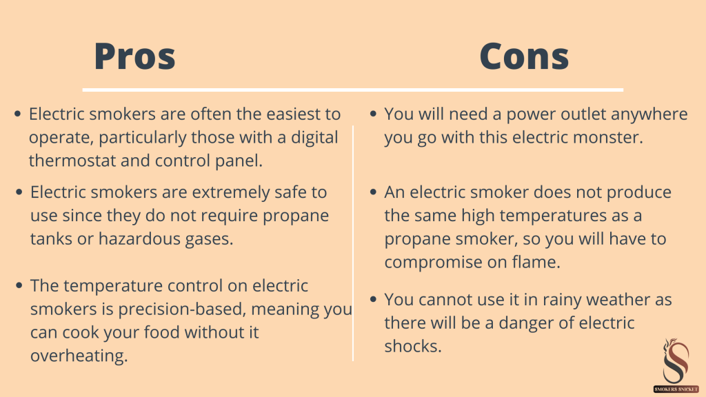 Electric smokers pros and cons