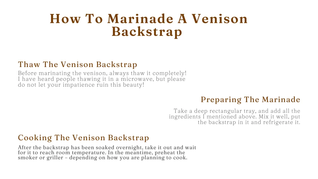 How To Marinade A Venison Backstrap       